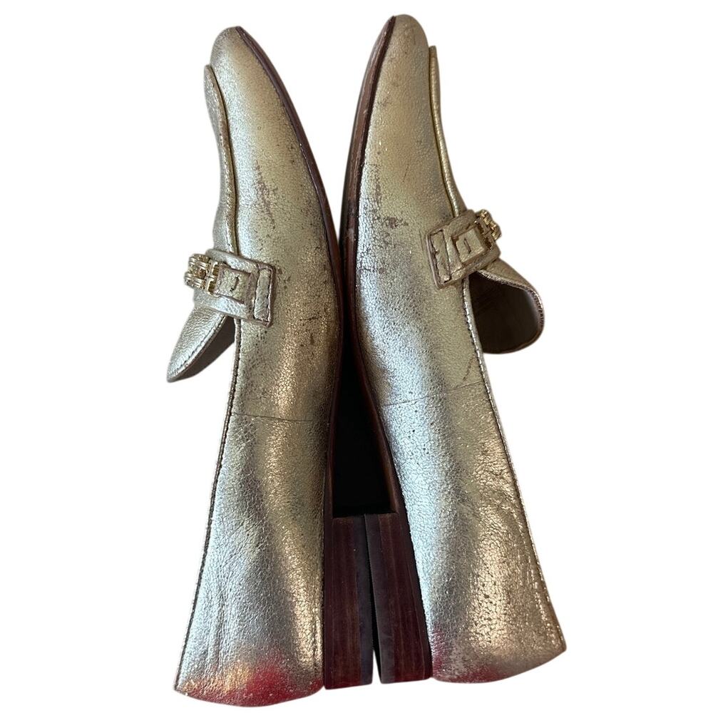 Tory‎ Burch Gemini Link Metallic Gold Loafers 9 - Picture 7 of 13